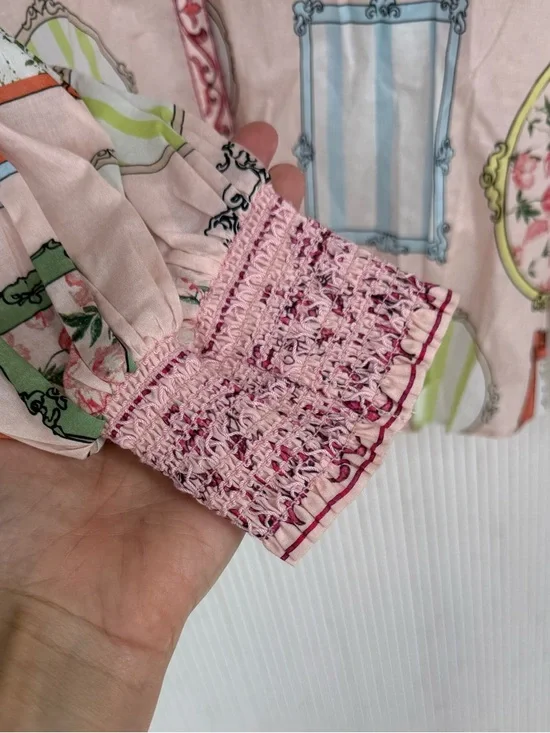 Alice+Olivia Mirror Mirror Stace Tiffie Drama Sleeve Blouse Size S HARD TO FIND - Picture 8 of 11